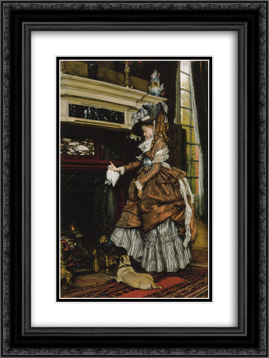 The way 18x24 Black Ornate Wood Framed Art Print Poster with Double Matting by Tissot, James
