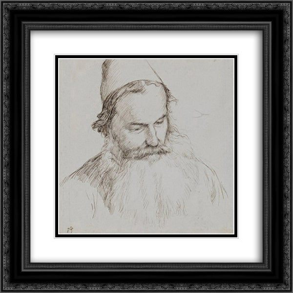 Type of Jew 20x20 Black Ornate Wood Framed Art Print Poster with Double Matting by Tissot, James