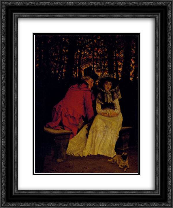 Unaccepted 20x24 Black Ornate Wood Framed Art Print Poster with Double Matting by Tissot, James