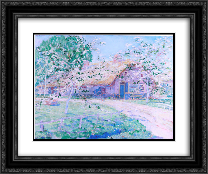 Heeze 24x20 Black Ornate Wood Framed Art Print Poster with Double Matting by Sluyters, Jan