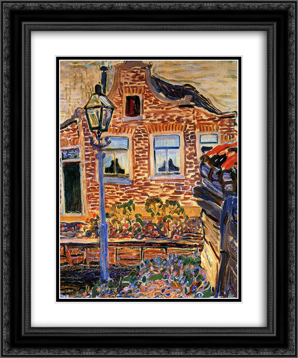 House at the Achterweg 20x24 Black Ornate Wood Framed Art Print Poster with Double Matting by Sluyters, Jan