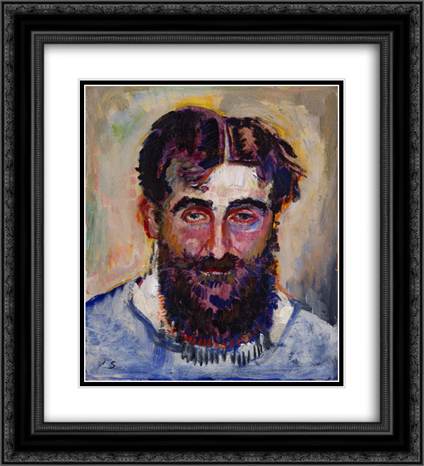 Self - portrait 20x22 Black Ornate Wood Framed Art Print Poster with Double Matting by Sluyters, Jan