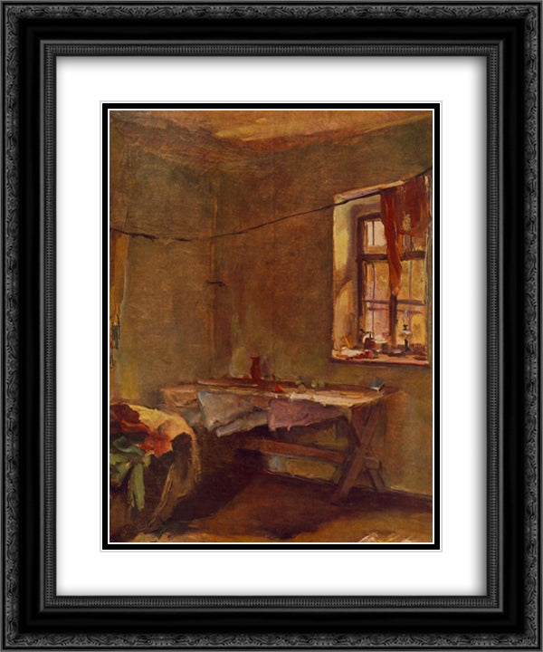 Interior 20x24 Black Ornate Wood Framed Art Print Poster with Double Matting by Tornyai, Janos