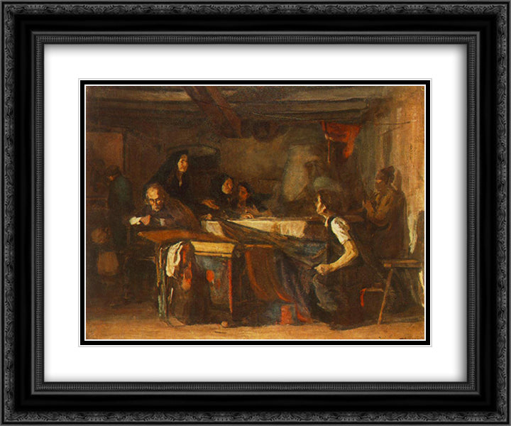 The Legacy 24x20 Black Ornate Wood Framed Art Print Poster with Double Matting by Tornyai, Janos