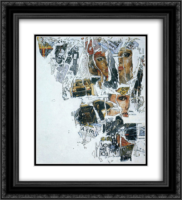 Femmes eclatees 20x22 Black Ornate Wood Framed Art Print Poster with Double Matting by Serpan, Jaroslav
