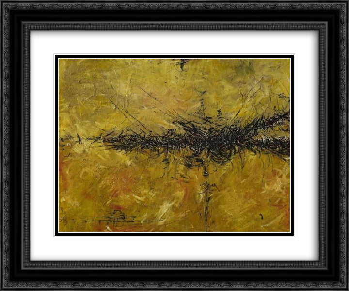 Jieonzu 24x20 Black Ornate Wood Framed Art Print Poster with Double Matting by Serpan, Jaroslav