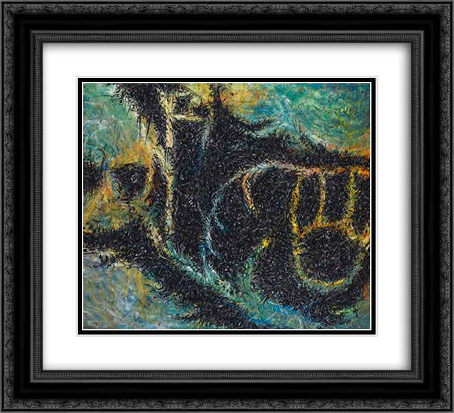 Sczujltnkffk 22x20 Black Ornate Wood Framed Art Print Poster with Double Matting by Serpan, Jaroslav