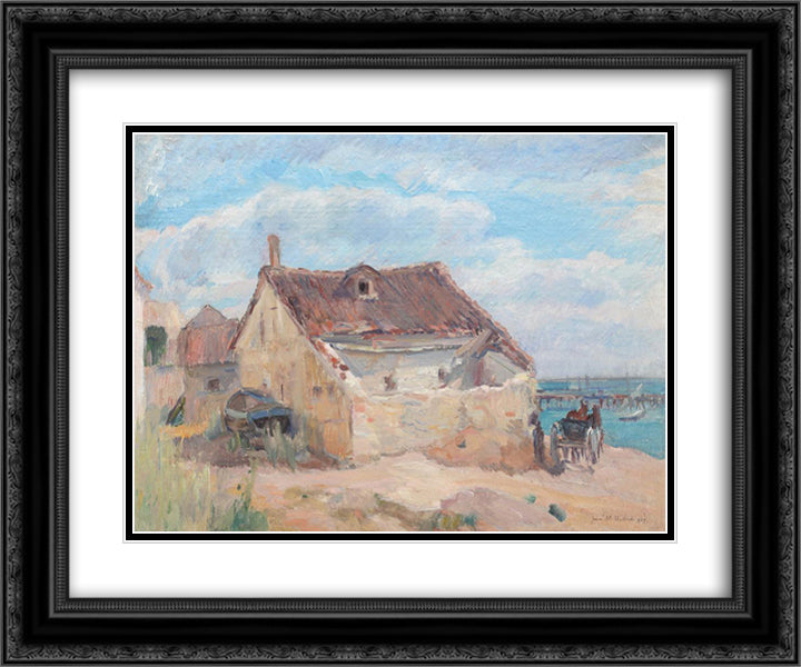 Cherhana 24x20 Black Ornate Wood Framed Art Print Poster with Double Matting by Steriadi, Jean Alexandru