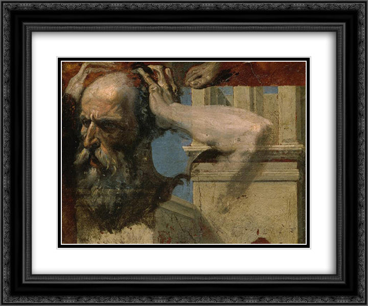 Study for the Martyrdom of St. Symphorien 24x20 Black Ornate Wood Framed Art Print Poster with Double Matting by Ingres, Jean Auguste Dominique