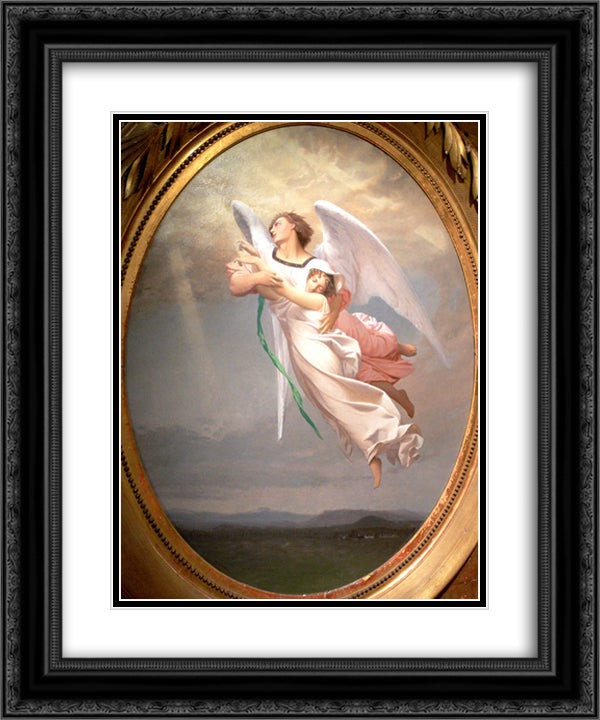 A Soul Taken away by an Angel 20x24 Black Ornate Wood Framed Art Print Poster with Double Matting by Gerome, Jean Leon