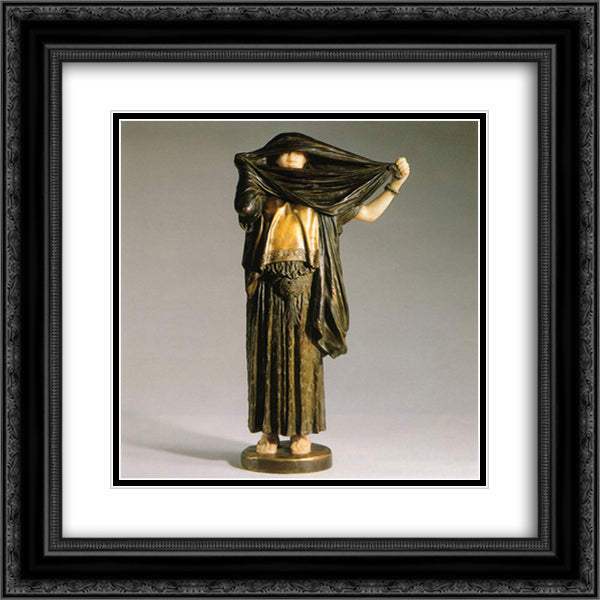 A Woman in a Veil 20x20 Black Ornate Wood Framed Art Print Poster with Double Matting by Gerome, Jean Leon