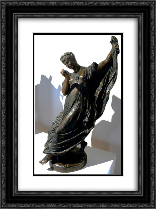 Dancer with an Apple 18x24 Black Ornate Wood Framed Art Print Poster with Double Matting by Gerome, Jean Leon