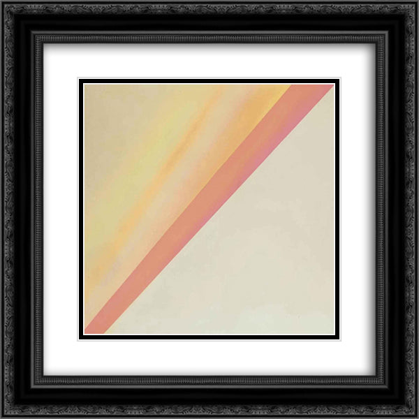 Lichtbogen (Flamand Rose) 20x20 Black Ornate Wood Framed Art Print Poster with Double Matting by Verheyen, Jef