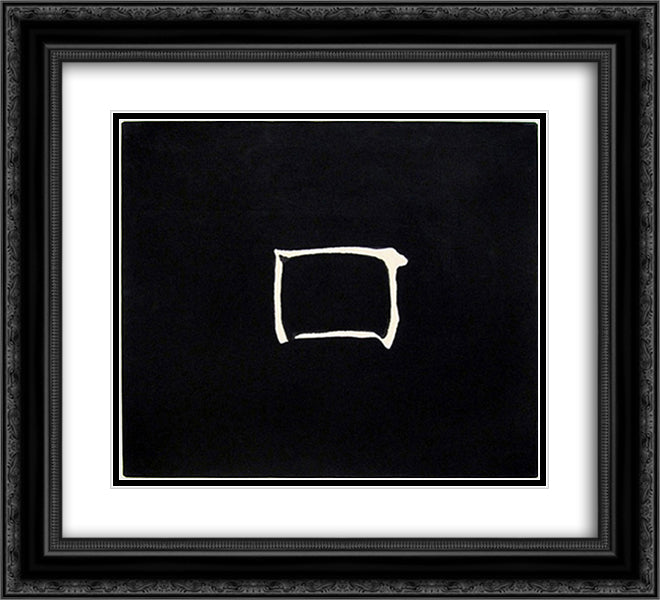 Work 22x20 Black Ornate Wood Framed Art Print Poster with Double Matting by Yoshihara, Jiro