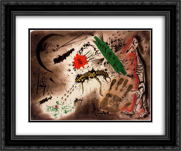 Suite Al - Lucinacions III 24x20 Black Ornate Wood Framed Art Print Poster with Double Matting by Ponc, Joan