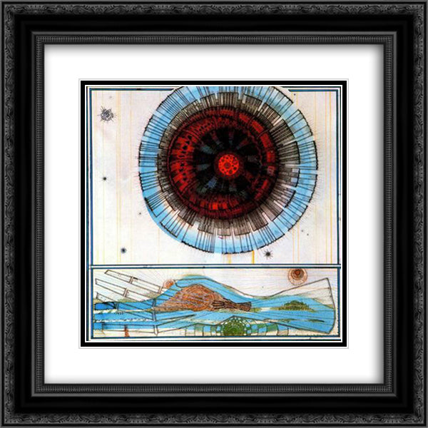 Suite Reaccio 20x20 Black Ornate Wood Framed Art Print Poster with Double Matting by Ponc, Joan