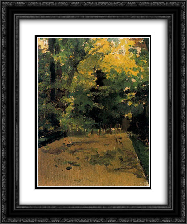 Garden of Italy 20x24 Black Ornate Wood Framed Art Print Poster with Double Matting by Sorolla, Joaquin