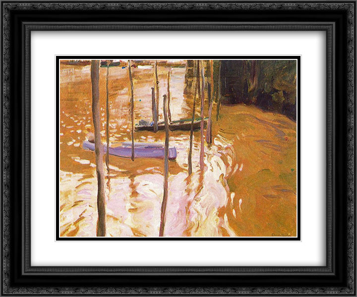 Landscapes of San Pedro - San Sebastian 24x20 Black Ornate Wood Framed Art Print Poster with Double Matting by Sorolla, Joaquin