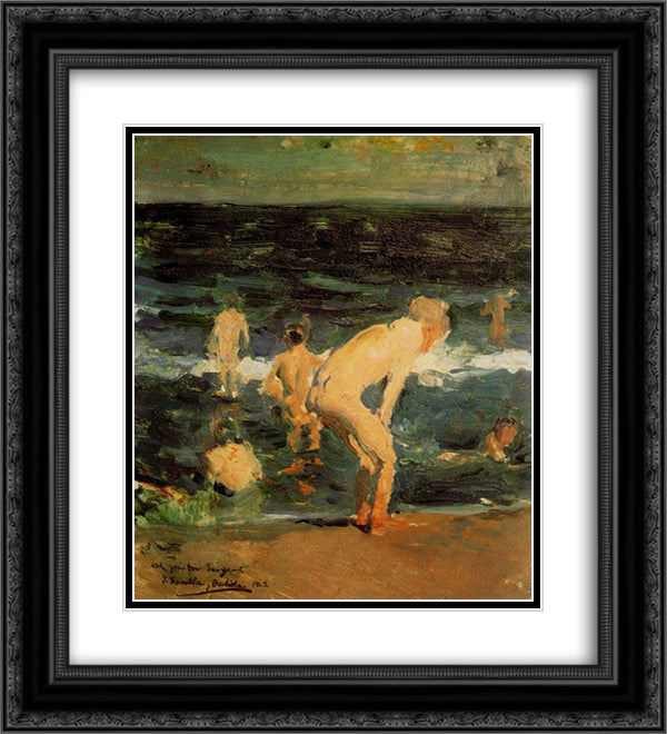Sketch for 'Sad Legacy' 20x22 Black Ornate Wood Framed Art Print Poster with Double Matting by Sorolla, Joaquin