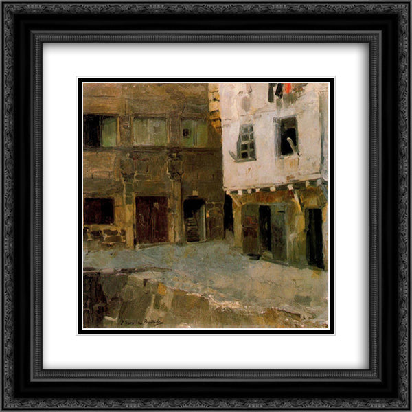 Victor Hugo's House in Passages 20x20 Black Ornate Wood Framed Art Print Poster with Double Matting by Sorolla, Joaquin