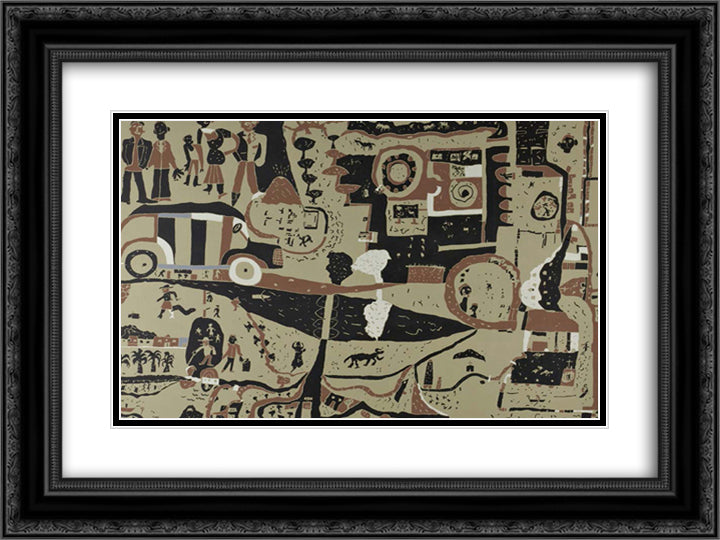 Sem titulo 24x18 Black Ornate Wood Framed Art Print Poster with Double Matting by Rodrigo, Joaquim