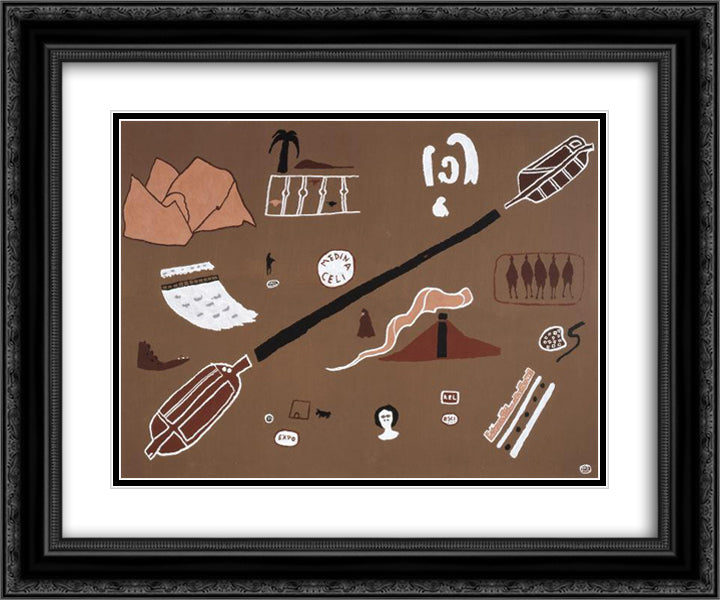 unknown title 24x20 Black Ornate Wood Framed Art Print Poster with Double Matting by Rodrigo, Joaquim