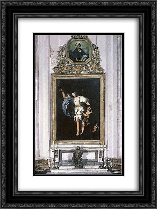 Capilla del Santo angel de la Guarda de la Iglesia Catedral de Cadiz 18x24 Black Ornate Wood Framed Art Print Poster with Double Matting by Fernandez Cruzado, Joaquin Manuel