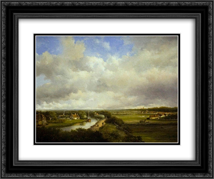 View from Dekkersduin 24x20 Black Ornate Wood Framed Art Print Poster with Double Matting by Weissenbruch, Johan Hendrik