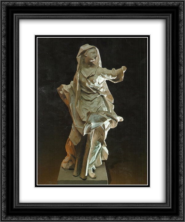 Allegory of Faith 20x24 Black Ornate Wood Framed Art Print Poster with Double Matting by Pinzel, Johann Georg
