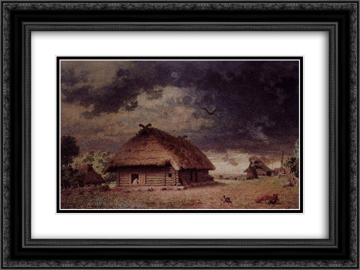 The Artist's Birthplace 24x18 Black Ornate Wood Framed Art Print Poster with Double Matting by Koler, Johann
