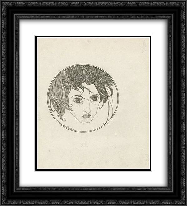 Hamlet 20x22 Black Ornate Wood Framed Art Print Poster with Double Matting by Austen, John