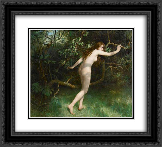 Eve 22x20 Black Ornate Wood Framed Art Print Poster with Double Matting by Collier, John