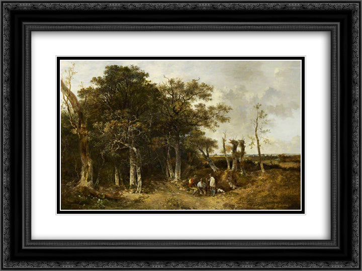 The Beaters 24x18 Black Ornate Wood Framed Art Print Poster with Double Matting by Crome, John