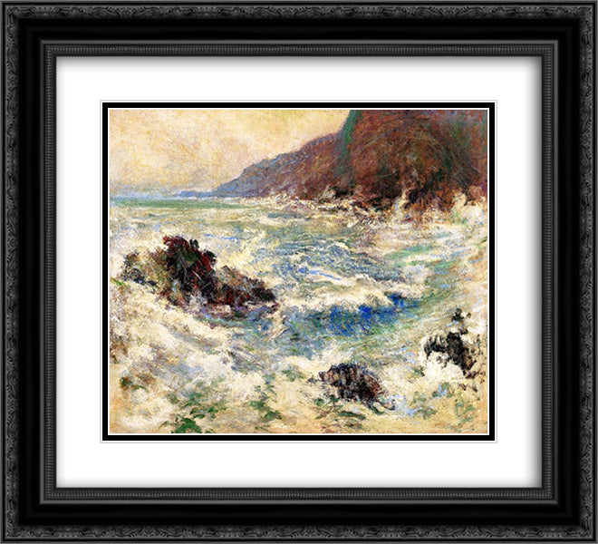 Sea Scene 22x20 Black Ornate Wood Framed Art Print Poster with Double Matting by Twachtman, John Henry