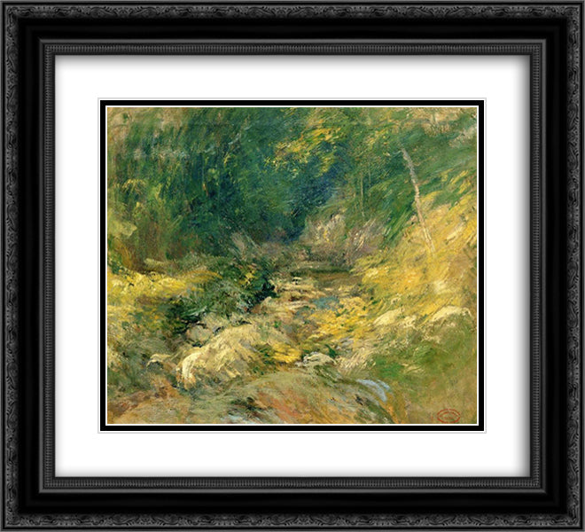 The Hidden Pool 22x20 Black Ornate Wood Framed Art Print Poster with Double Matting by Twachtman, John Henry