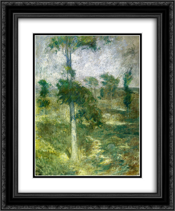 Tulip Tree, Greenwich 20x24 Black Ornate Wood Framed Art Print Poster with Double Matting by Twachtman, John Henry