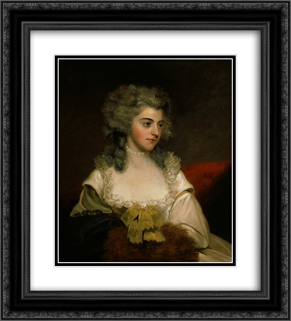 Susannah Edith, Lady Rawley 20x22 Black Ornate Wood Framed Art Print Poster with Double Matting by Hoppner, John