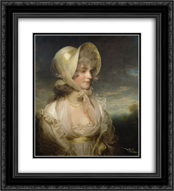 The Honorable Lucy Elizabeth Byng 20x22 Black Ornate Wood Framed Art Print Poster with Double Matting by Hoppner, John