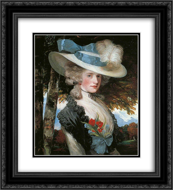 The Honourable Elizabeth Ingram 20x22 Black Ornate Wood Framed Art Print Poster with Double Matting by Hoppner, John