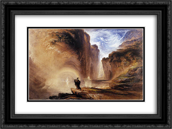 Manfred and the Alpine Witch 24x18 Black Ornate Wood Framed Art Print Poster with Double Matting by Martin, John
