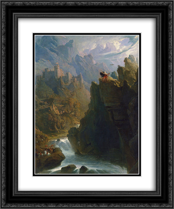 The Bard 20x24 Black Ornate Wood Framed Art Print Poster with Double Matting by Martin, John