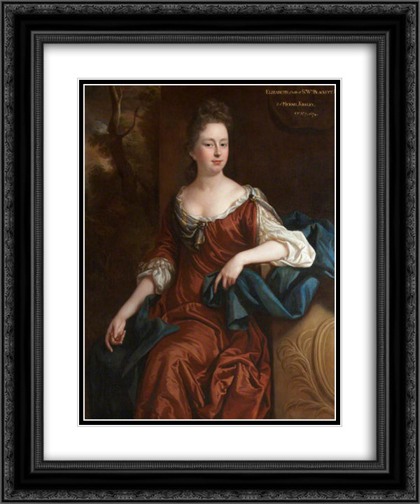 Elizabeth Kirkley 20x24 Black Ornate Wood Framed Art Print Poster with Double Matting by Riley, John