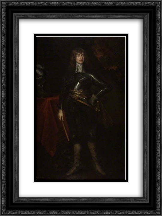 James Scott 18x24 Black Ornate Wood Framed Art Print Poster with Double Matting by Riley, John