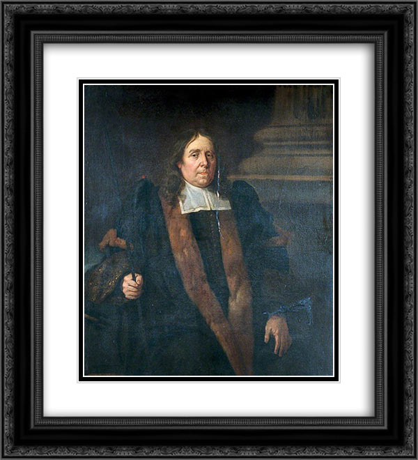 John Morris 20x22 Black Ornate Wood Framed Art Print Poster with Double Matting by Riley, John