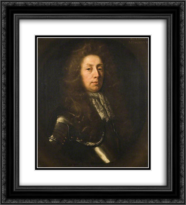 Sir Christopher Musgrave 20x22 Black Ornate Wood Framed Art Print Poster with Double Matting by Riley, John