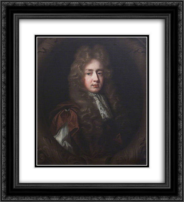 Sir William Massingberd 20x22 Black Ornate Wood Framed Art Print Poster with Double Matting by Riley, John