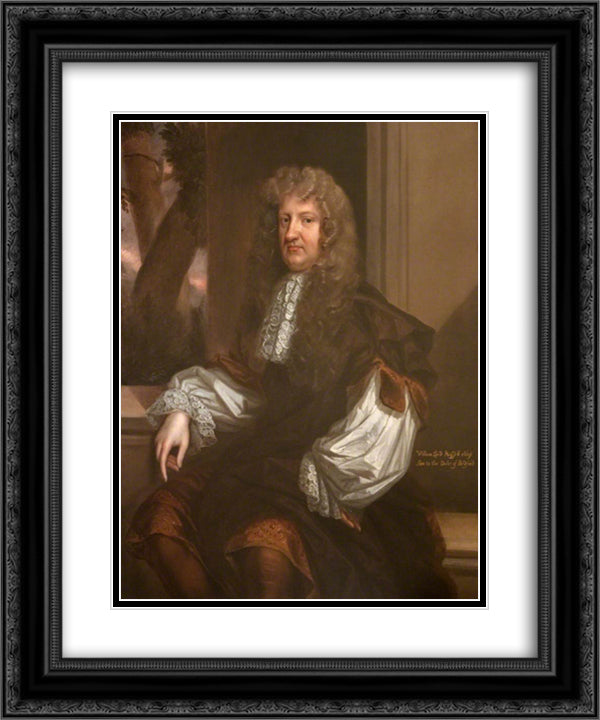 William Russell 20x24 Black Ornate Wood Framed Art Print Poster with Double Matting by Riley, John