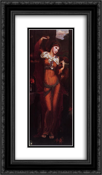 Morgan Le Fay 14x24 Black Ornate Wood Framed Art Print Poster with Double Matting by Spencer Stanhope, John Roddam