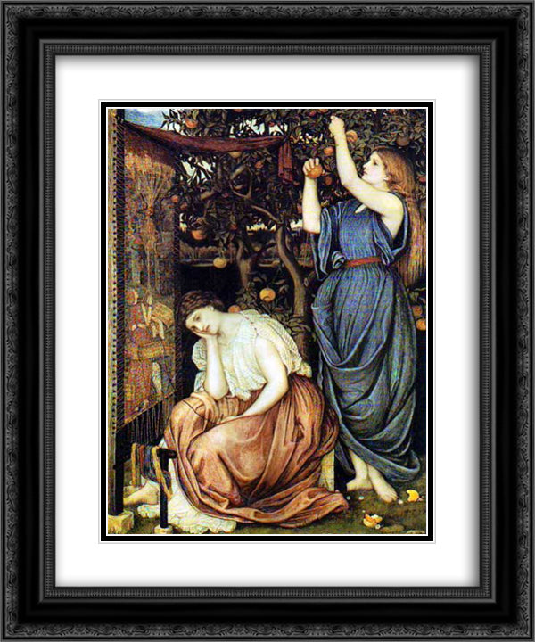 Penelope 20x24 Black Ornate Wood Framed Art Print Poster with Double Matting by Spencer Stanhope, John Roddam