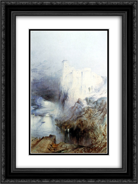 Amboise 18x24 Black Ornate Wood Framed Art Print Poster with Double Matting by Ruskin, John